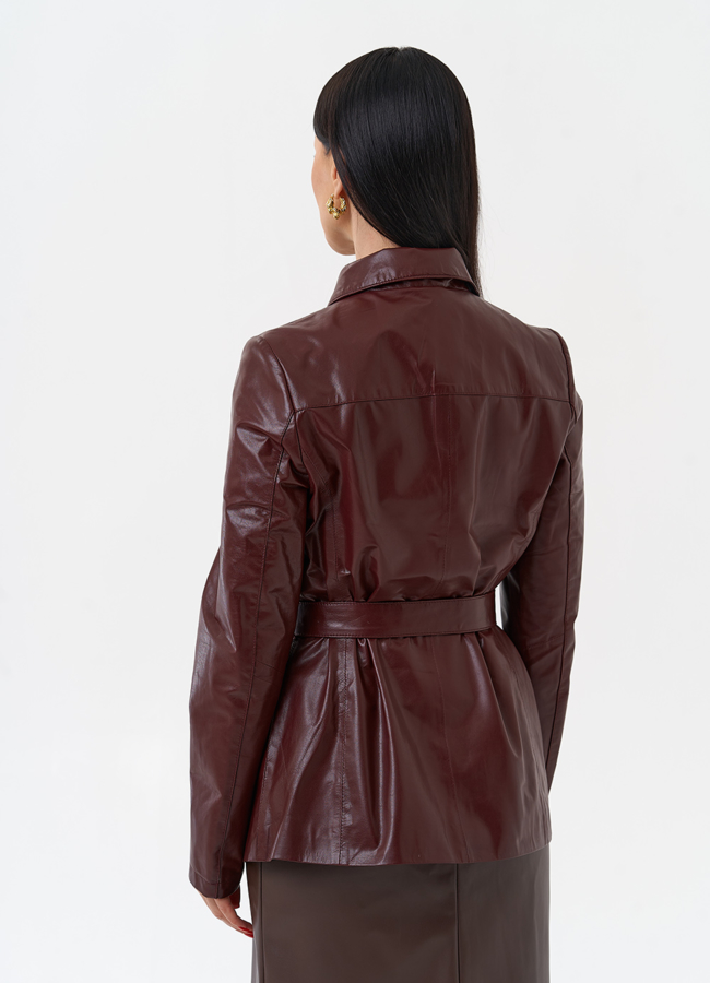 Куртка женская бордового цвета модель № 80219 в кредит