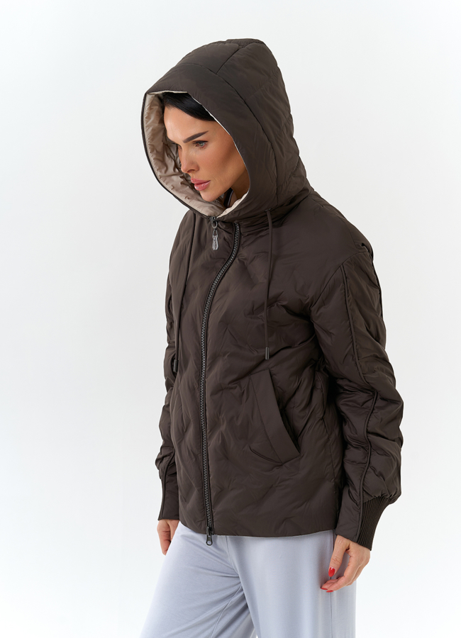 Женская куртка с капюшоном модель № 32668 универмаг малина