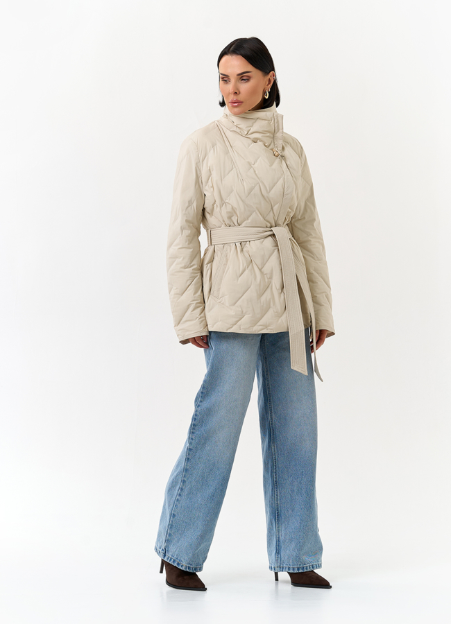 Женская куртка с поясом модель № 32834 в кредит