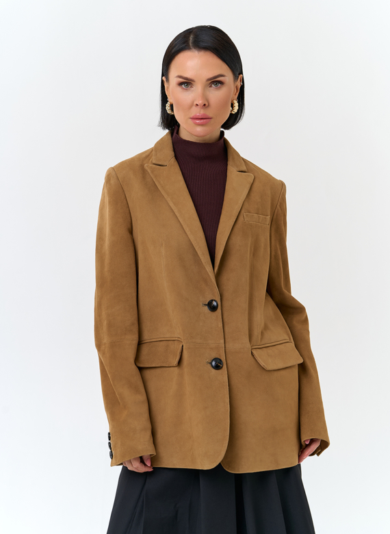 Жакет из натуральной замши