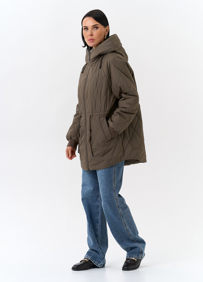 Женская куртка с капюшоном  модель № 32505 в рассрочку