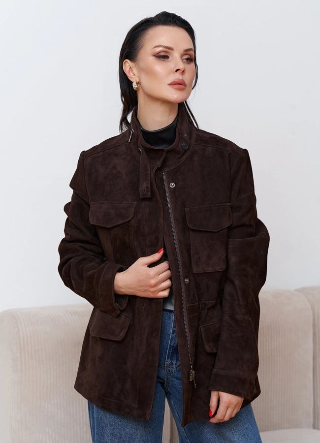 Замшевая куртка сафари модель № 29917 в кредит
