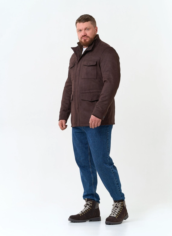 Мужская парка из эко замши фото