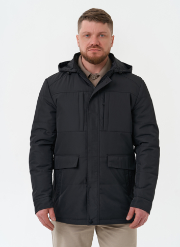 Мужская утепленная куртка с капюшоном