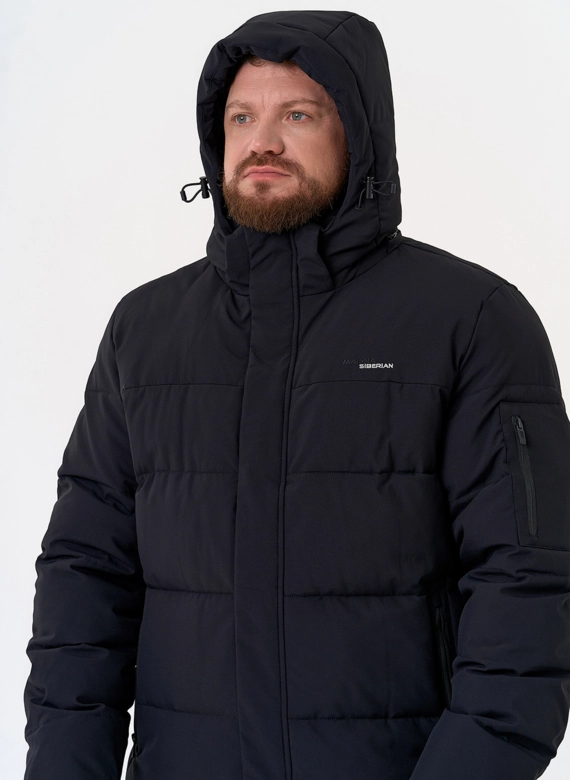 Мужской пуховик с капюшоном 