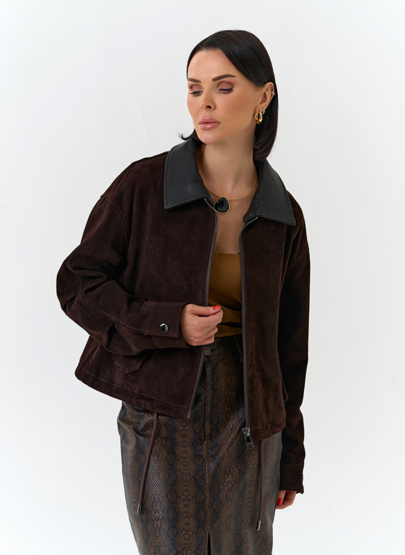 Женская куртка из натуральной замши