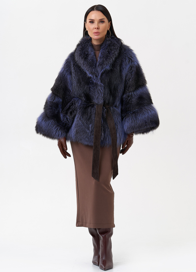 Шуба из енота летучая мышь модель № 29486 универмаг малина