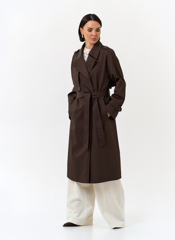 Женский плащ с поясом