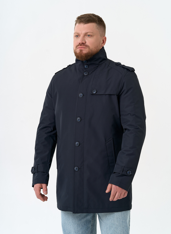 Мужское полупальто синего цвета