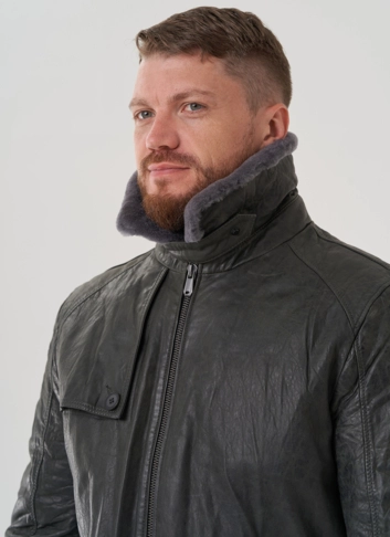 Мужская куртка из натуральной кожи 