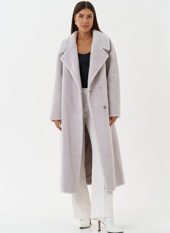 Пальто из шерсти с поясом