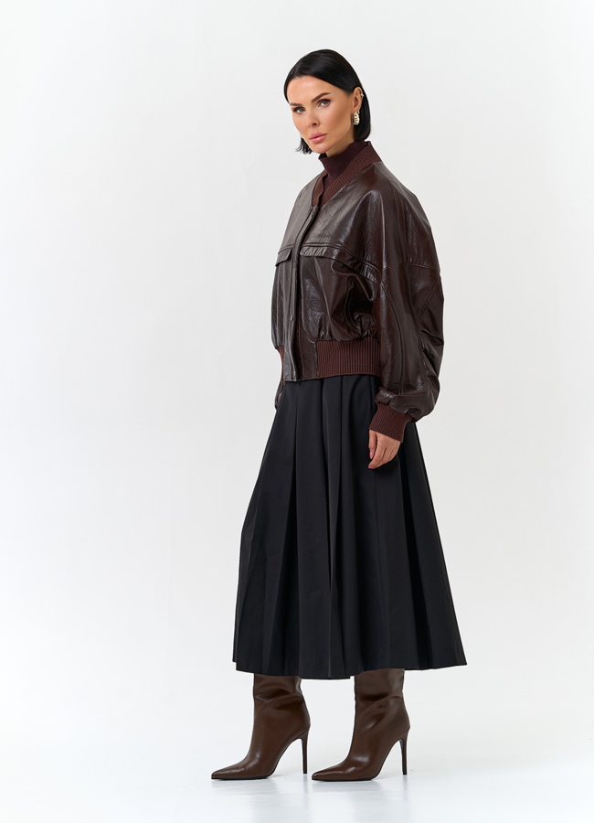 Женская куртка из натуральной кожи модель № 32673 универмаг малина