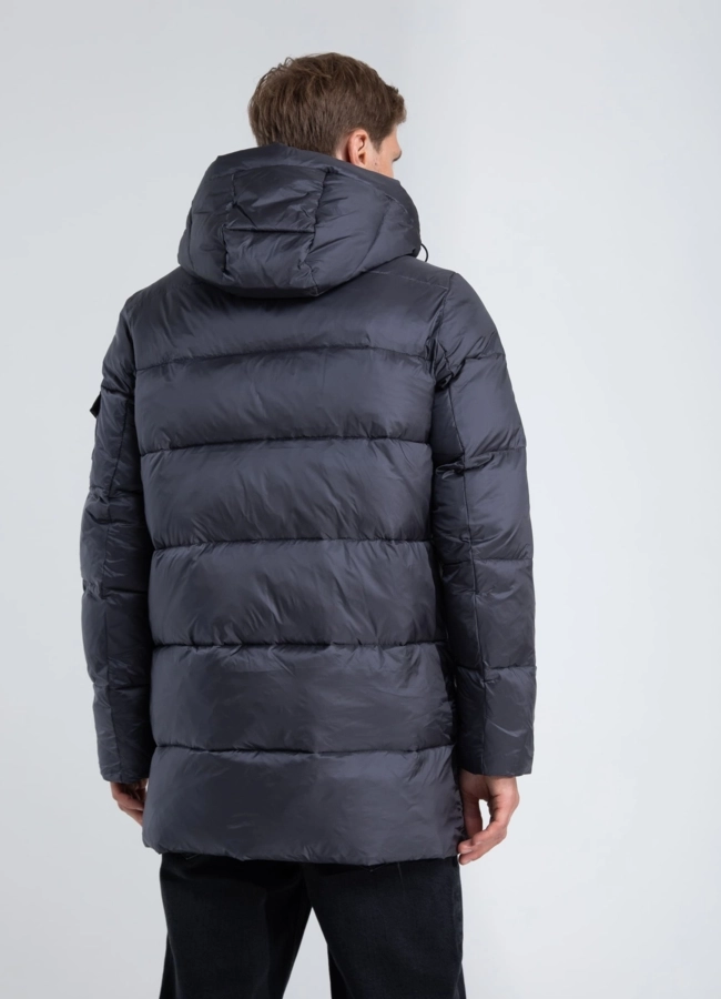 Пуховик мужской с капюшоном  модель № 25788 универмаг малина