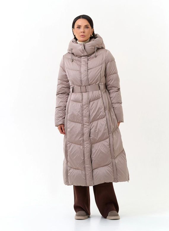 Женский пуховик с капюшоном фото