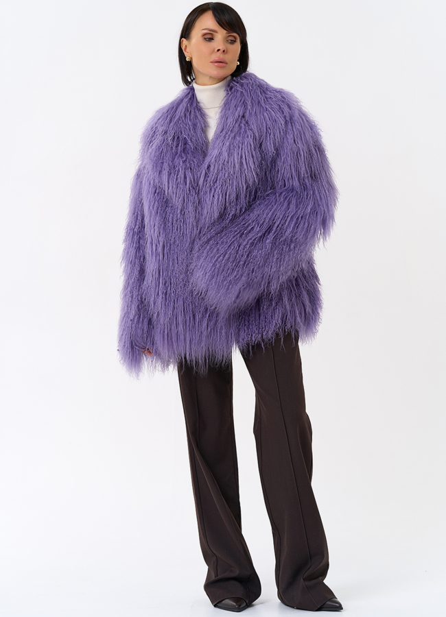 Шуба из ламы модель № 31831 универмаг малина