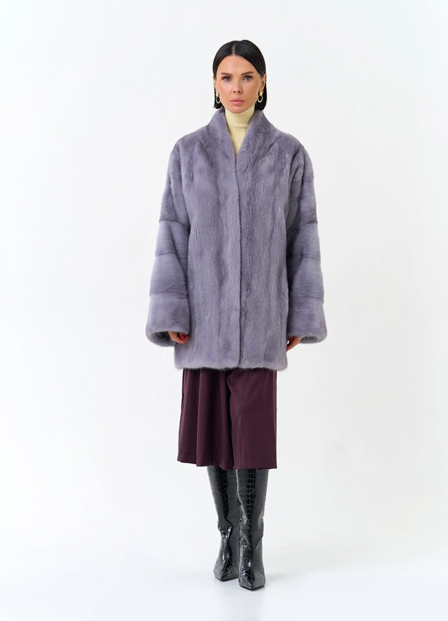  Женская шуба из меха норки модель № 33905 в рассрочку фото
