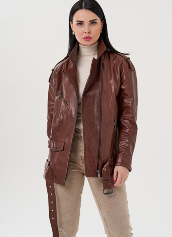 Куртка - косуха коричневого цвета