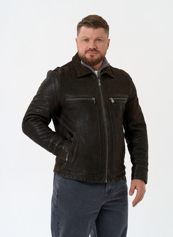 Мужская куртка из натуральной кожи