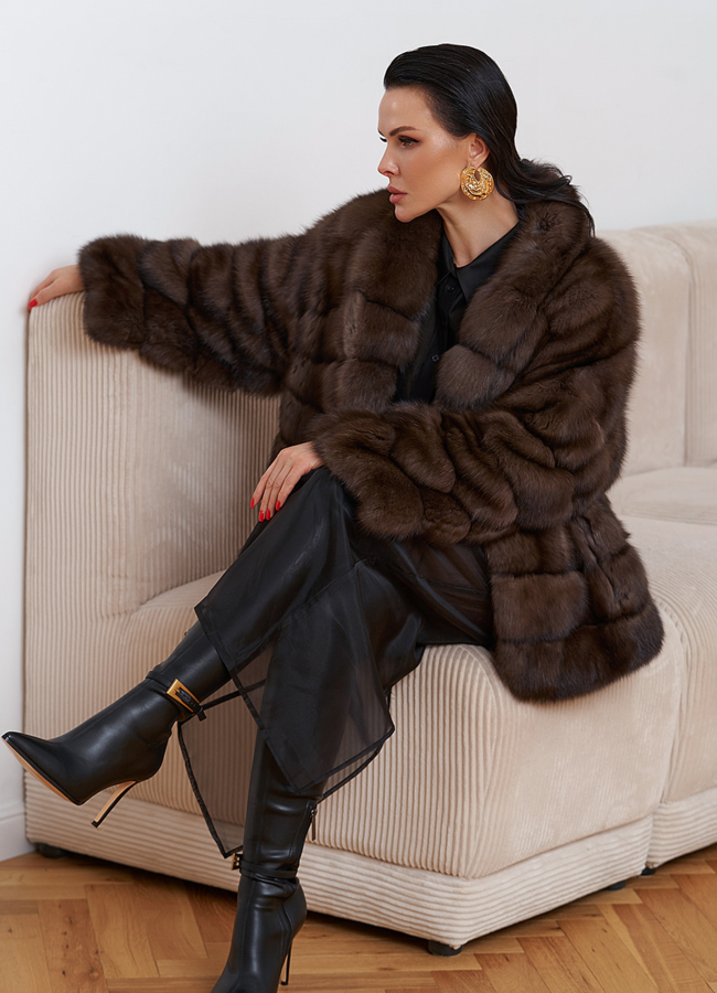 Куртка из баргузинского соболя модель № 29880 универмаг малина