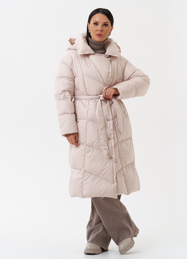 фото Женский пуховик с капюшоном  модель № 28961