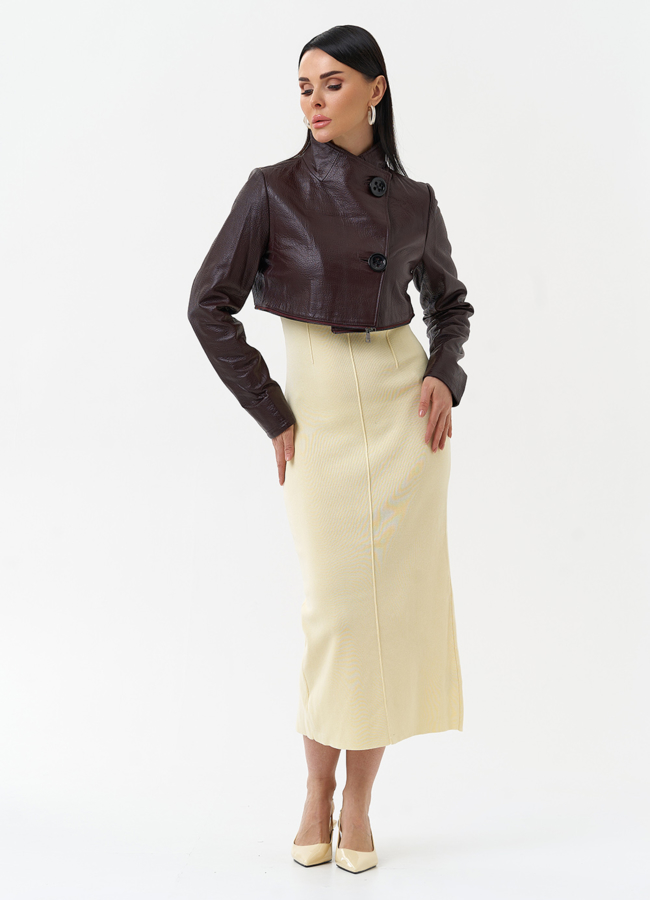 Плащ трансформер из натуральной кожи модель № 30163 универмаг малина