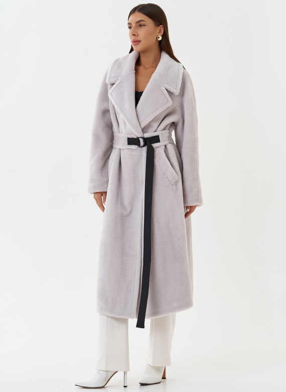 Пальто из шерсти с поясом